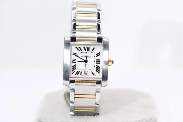 Cartier Tank Francaise Watch 28 mm Midsize Yellow Gold & Steel