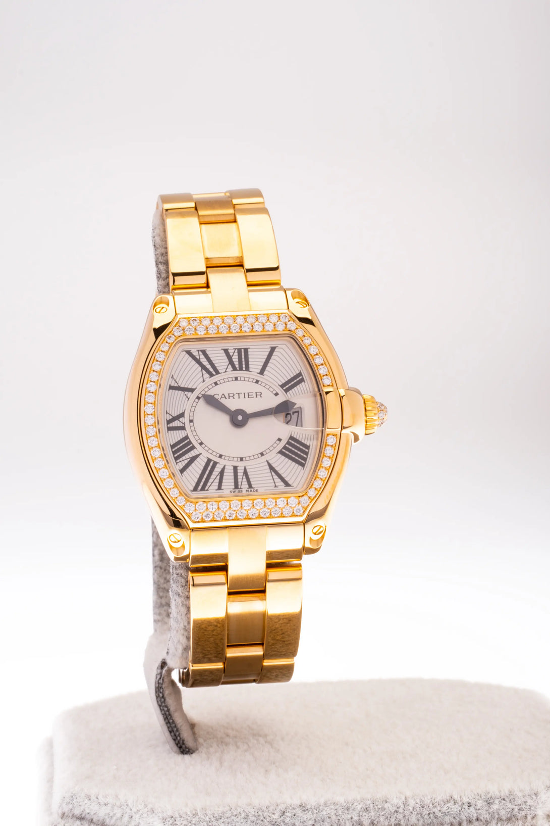 Cartier Roadster 31 mm 18k Yellow Gold Factory Diamond Watch