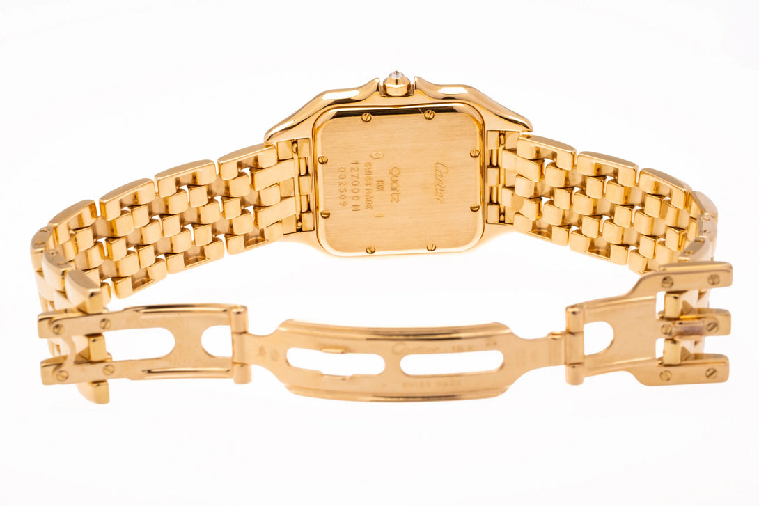 Cartier Panthere Watch 27mm Factory Diamond 18k Yellow Gold