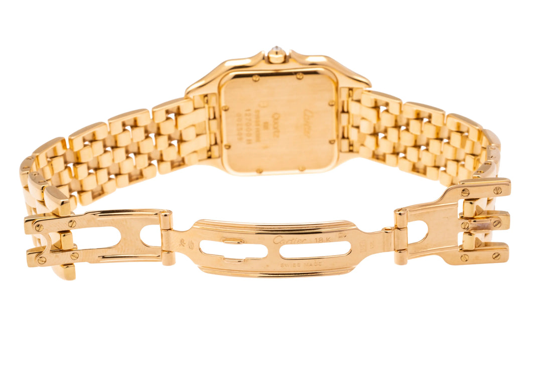 Cartier Panthere Watch 27mm Factory Diamond 18k Yellow Gold