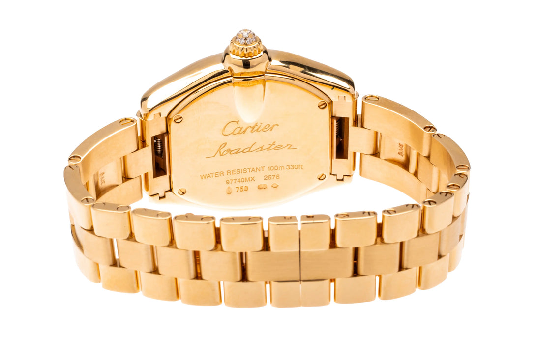 Cartier Roadster 31 mm 18k Yellow Gold Factory Diamond Watch
