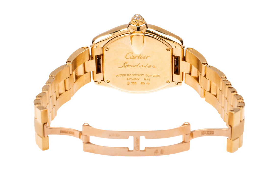 Cartier Roadster 31 mm 18k Yellow Gold Factory Diamond Watch