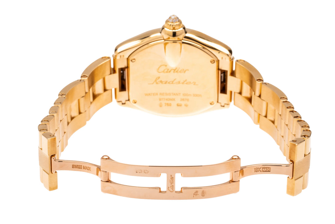 Cartier Roadster 31 mm 18k Yellow Gold Factory Diamond Watch