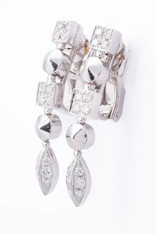 BVLGARI Lucea Earrings 18k White Gold and 0.55 ct Diamonds