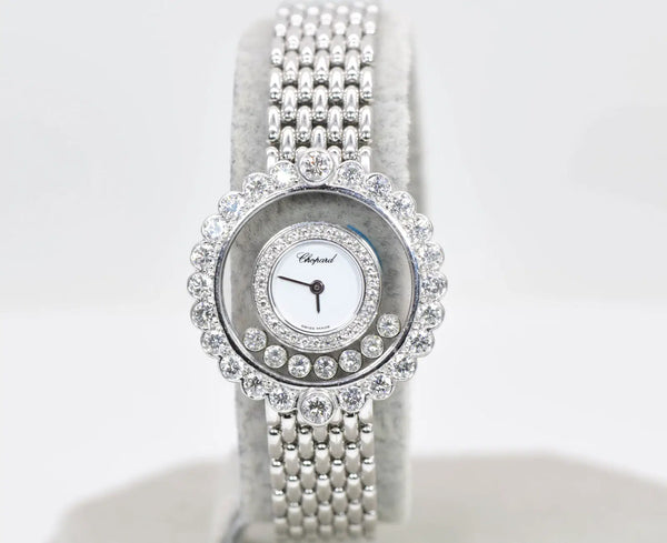 Chopard ‘Happy Diamonds Icons’ 18k White Gold Watch