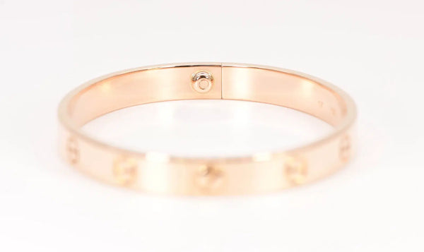 Cartier ‘Love’ Bracelet 18k Rose Yellow Size 17