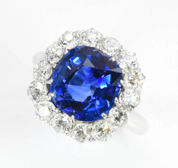 Tiffany & Co White Gold, Diamond and Sapphire Ring
