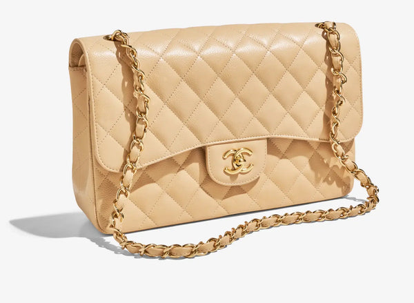 Chanel Timeless Jumbo Caviar Beige