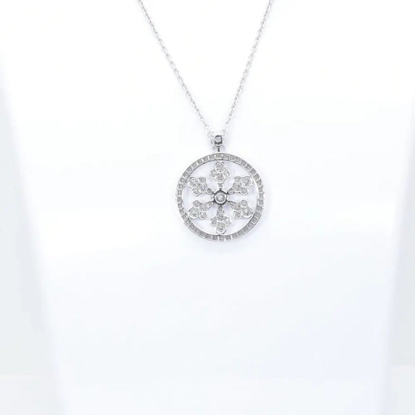 Graff ‘Snowflake’ Diamond and 18k White Gold Necklace