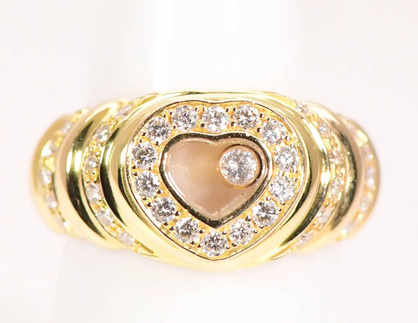 Chopard ‘Happy Diamonds’ 18k Yellow Gold Diamond Ring