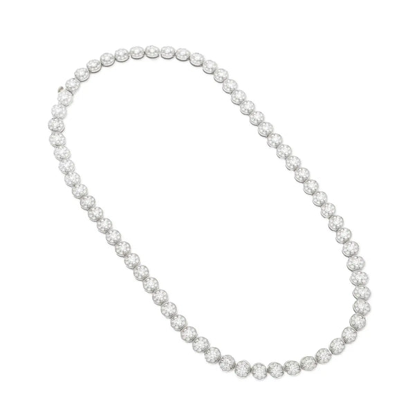 Boucheron Riviere 8 ct Diamonds and 18k White Gold Necklace