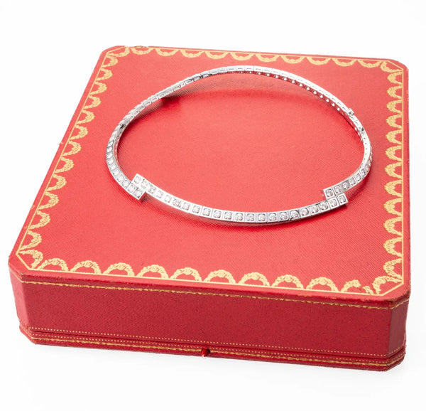 Cartier Diamond 13.6 ct Necklace ‘Techtonique’ 18k Gold