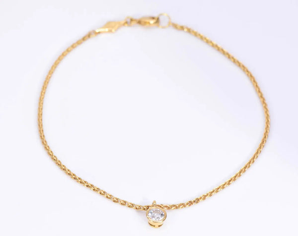 Boodles 0.25ct 18k Yellow Gold Bracelet Anklet