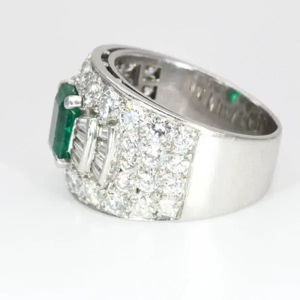 Bvlgari ‘Trombino’ Emerald & Diamond Ring