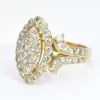 Cartier Navette Diamond and 18k Yellow Gold Signet Ring