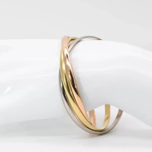 Cartier Trinity 18k Yellow, Pink and White Gold Bangle