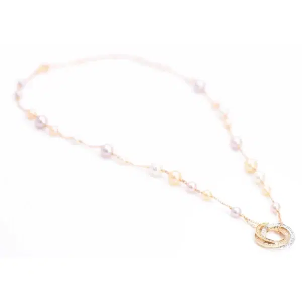 Cartier Trinity Cultured Pearl and Diamond Necklace