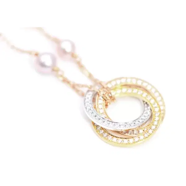 Cartier Trinity Cultured Pearl and Diamond Necklace