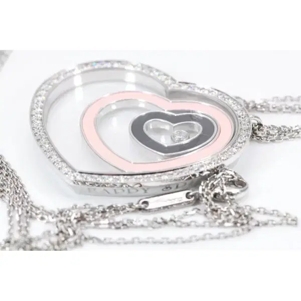 Chopard ‘Happy Spirit’ 18k White Gold, Diamond, Pendant and Necklace