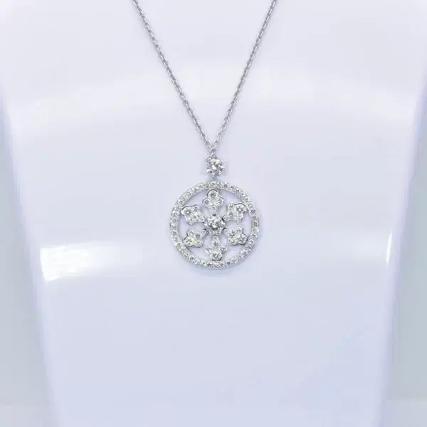 Graff ‘Snowflake’ Diamond and 18k White Gold Necklace