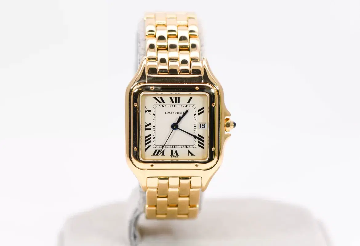 Cartier ‘Panthere’ 27mm Unisex 18k Yellow Gold Wristwatch