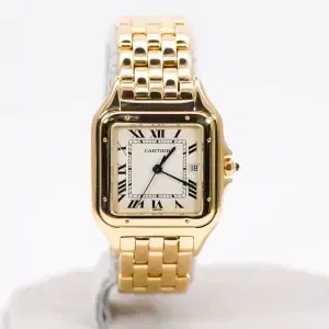 Cartier ‘Panthere’ 27mm Unisex 18k Yellow Gold Wristwatch