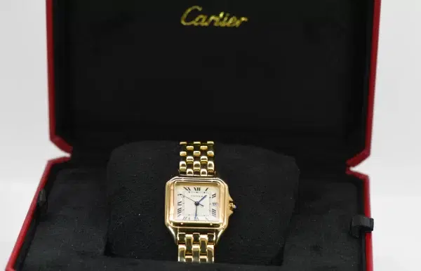 Cartier ‘Panthere’ 27mm Unisex 18k Yellow Gold Wristwatch