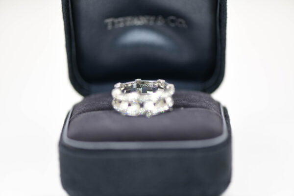 Tiffany & Co Platinum & Pave Weave Diamond Ring