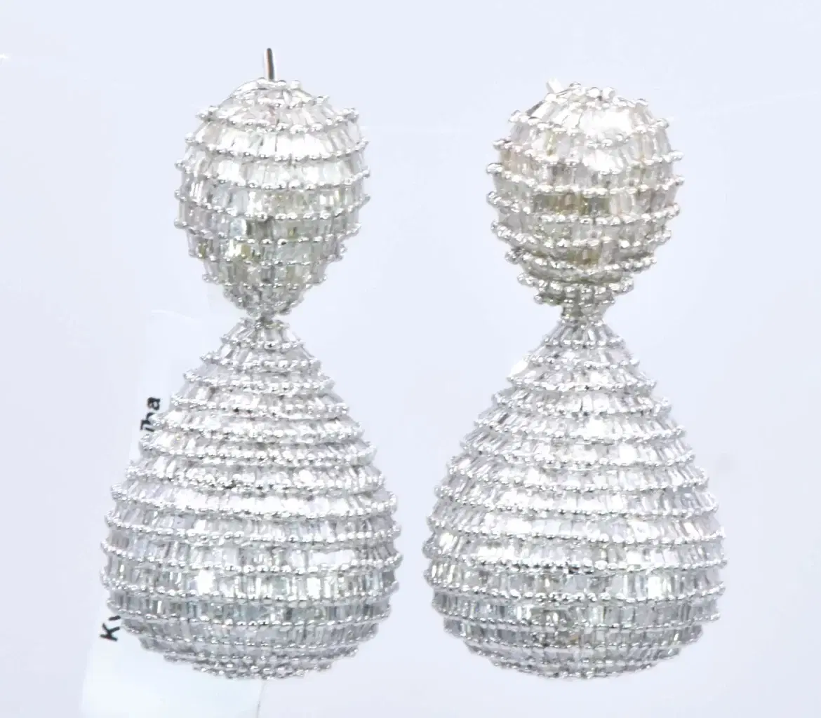 White Gold And Diamond Earrings