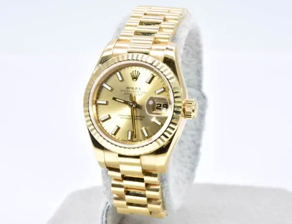 Rolex Ladies Datejust President 26mm Yellow Gold Watch