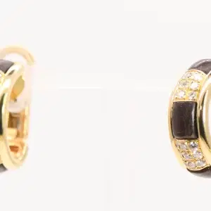 Boucheron 18k Yellow Gold and Diamond Pave Earrings