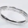 Bvlgari 'B.Zero1' Diamond and 18k White Gold Bangle