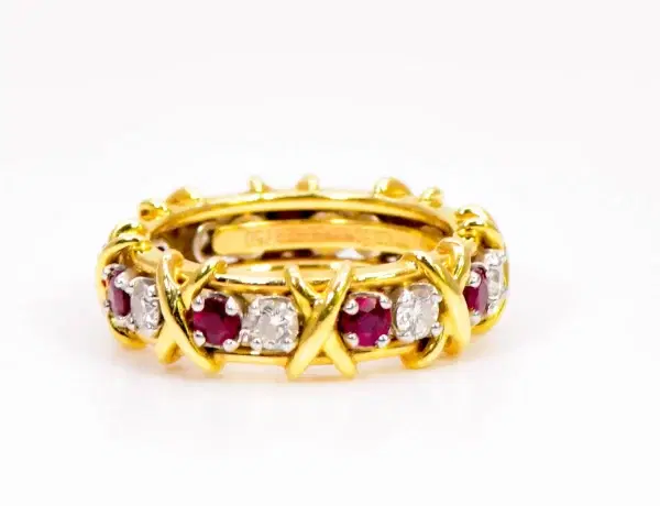 Tiffany & Co. Schlumberger Diamond and Ruby Ring