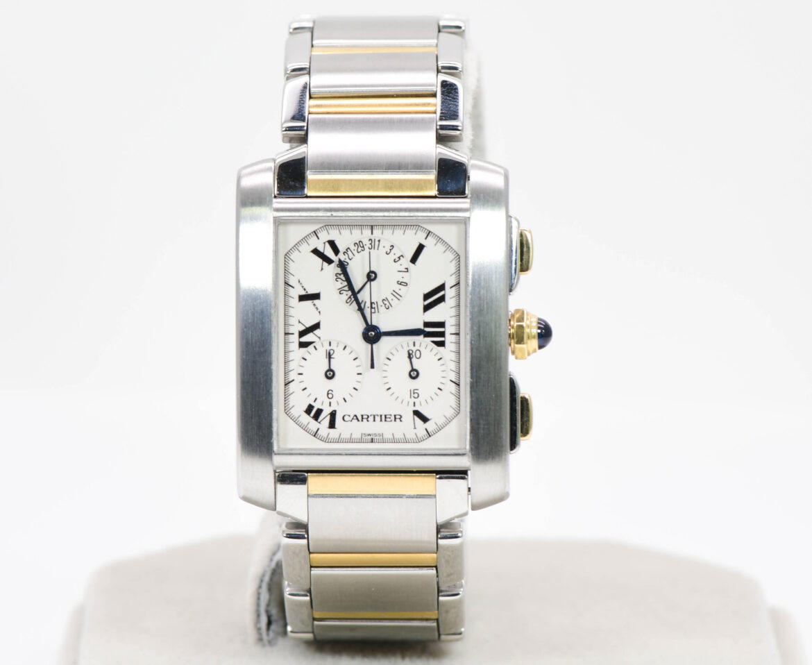 Cartier Tank Francaise Chrono Reflex LM 28mm Bimetal Watch