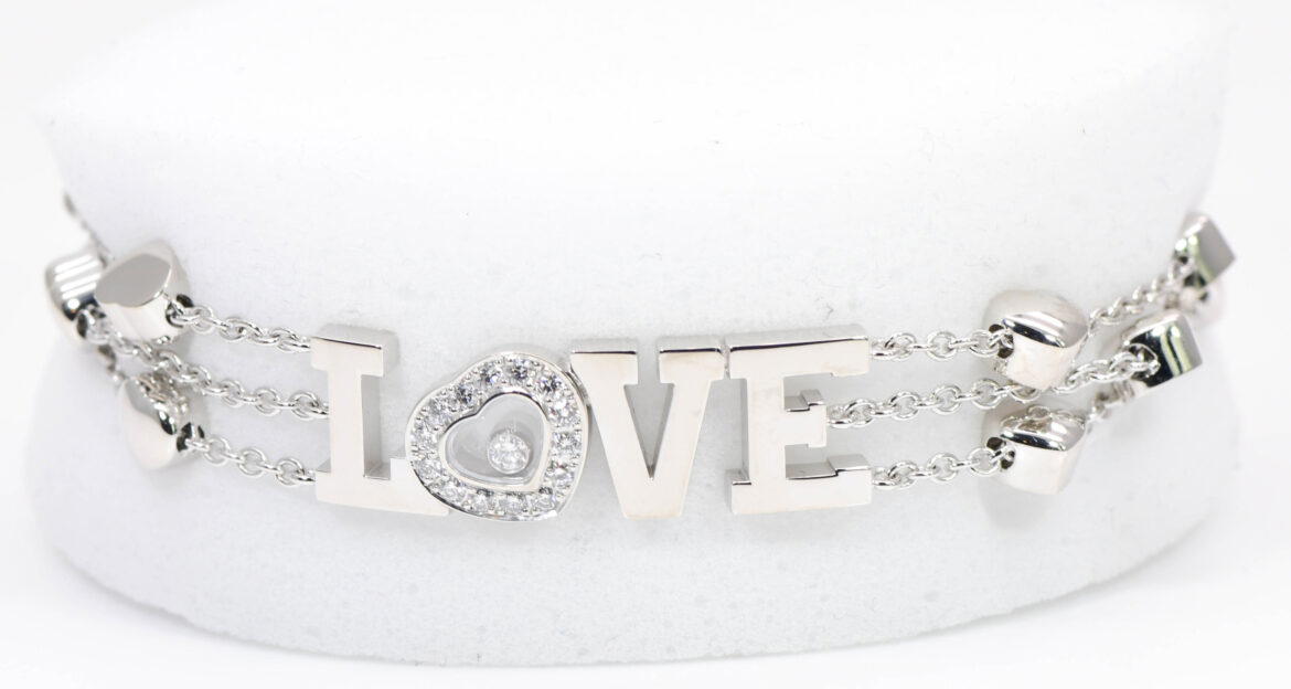 Chopard Love Bracelet Happy Diamonds 18k White Gold