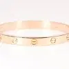 Cartier 'Love' 18k Yellow Gold Bracelet Size 17