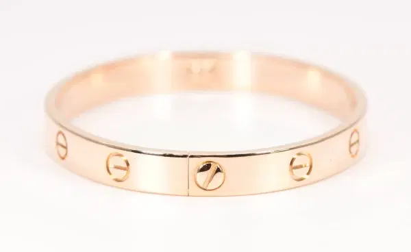 Cartier 'Love' 18k Yellow Gold Bracelet Size 17