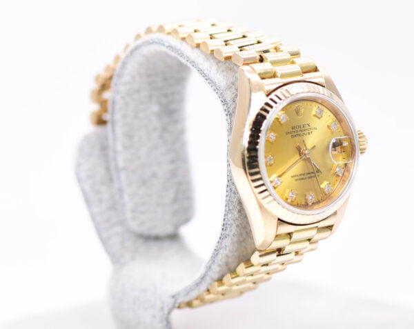 Rolex DateJust 26mm 69178 Diamond Gold Watch President Bracelet