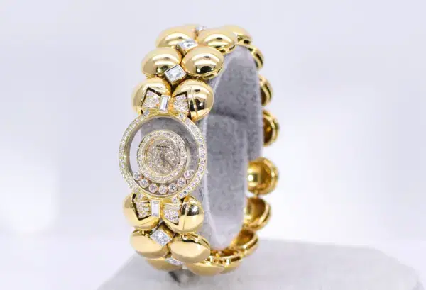 Chopard ‘Happy Diamonds’ Watch 5 ct Diamonds 18k Gold