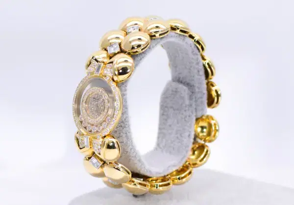 Chopard ‘Happy Diamonds’ Watch 5 ct Diamonds 18k Gold