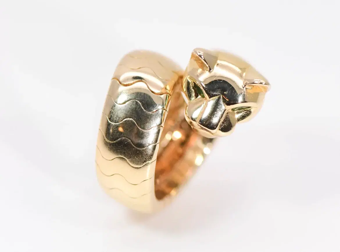 Cartier Panthere Ladies Ring Tubogas 18k Yellow Gold