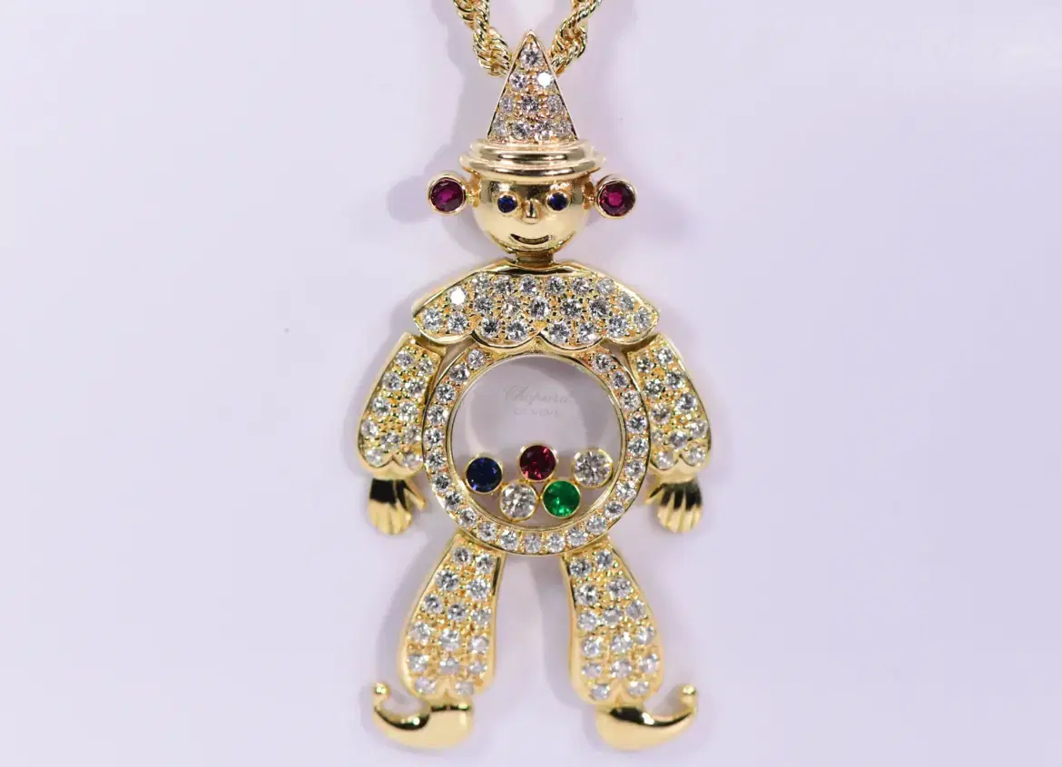 Chopard Happy Diamonds 18k Yellow Gold Clown Necklace