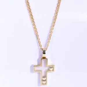 Chopard Happy Diamonds 18k Yellow Gold Cross Necklace