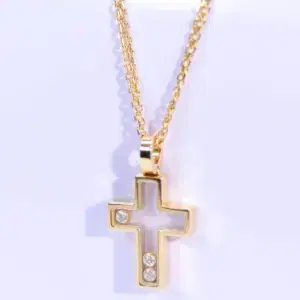 Chopard Happy Diamonds 18k Yellow Gold Cross Necklace