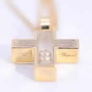 Chopard Happy Diamonds 18k Yellow Gold Cross Necklace