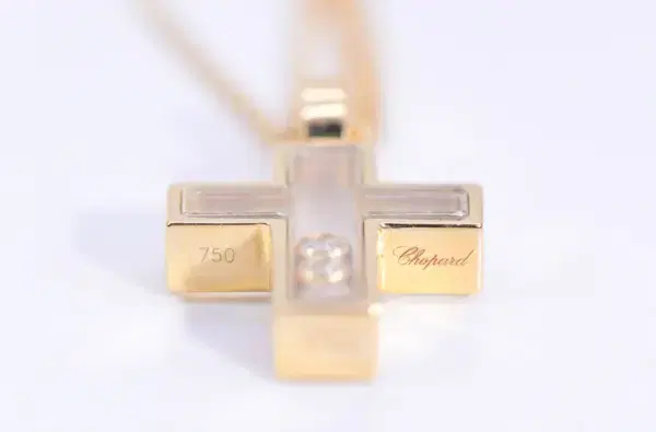 Chopard Happy Diamonds 18k Yellow Gold Cross Necklace