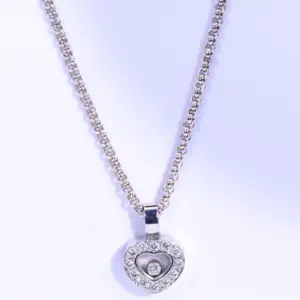 Chopard Happy Diamonds 18k White Gold Heart Necklace