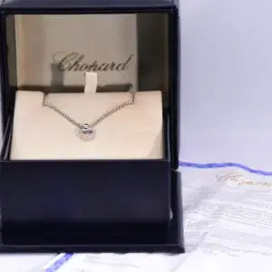 Chopard Happy Diamonds 18k White Gold Heart Necklace