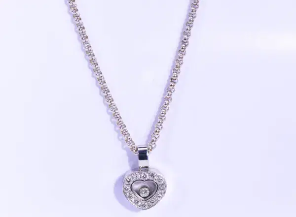 Chopard Happy Diamonds 18k White Gold Heart Necklace