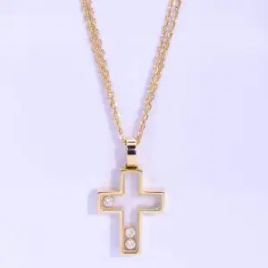 Chopard Happy Diamonds 18k Yellow Gold Cross Necklace